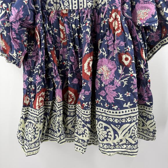 Natural Life Dress Size Medium Abbie Tunic Mini 100% Cotton Boho Floral Swing - Picture 9 of 15